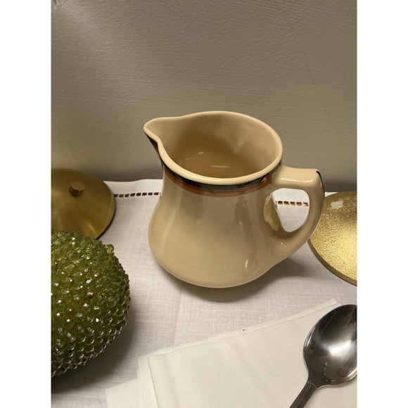 Shenango China Other - Vintage Shenango China Inca Ware Creamer Tan Brown Striped Restaurant Ware